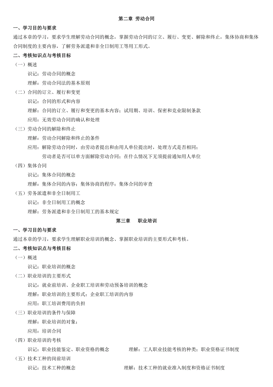 2013年自考《人力资源政策与法规 11760》【考试大纲】.doc_第2页