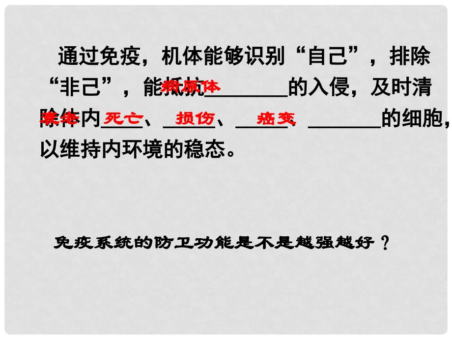 湖南省宁乡县实验中学高中生物 《免疫失调引起的疾病》课件 必修3_第2页