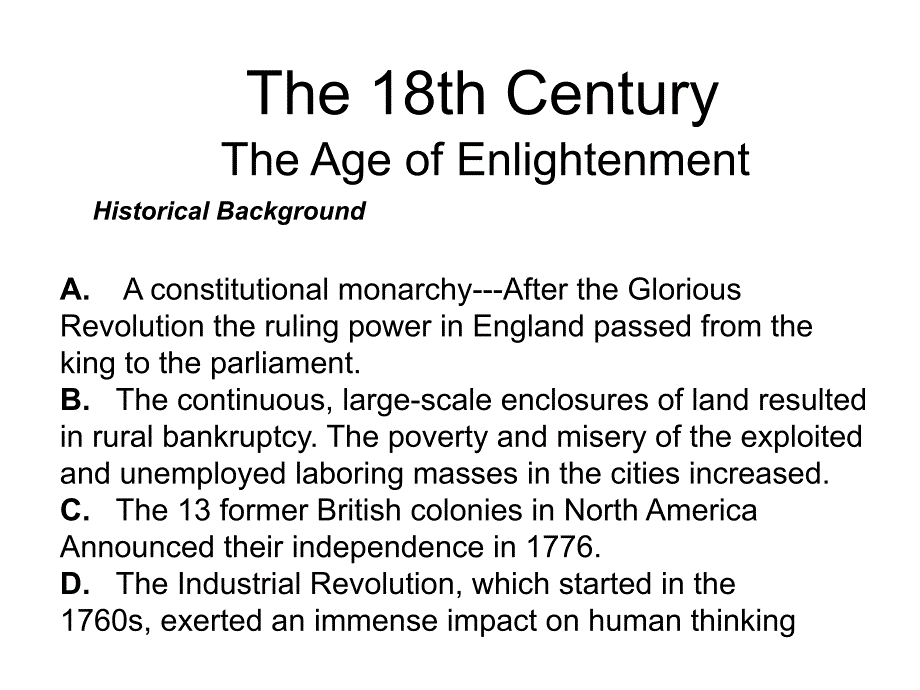 The18thCentury英国18世纪文学_第1页