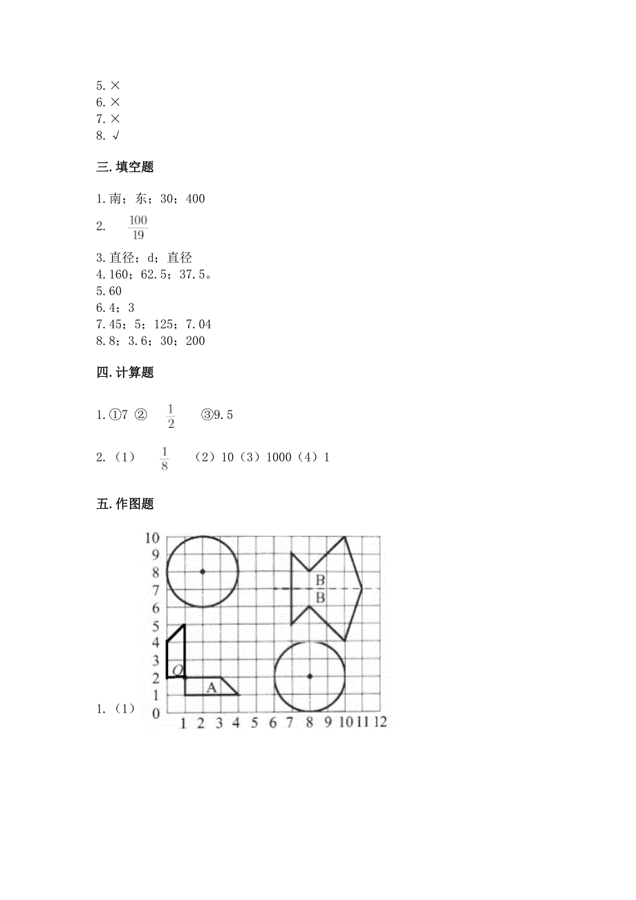 小学六年级上册数学期末测试卷(中心小学).docx_第5页