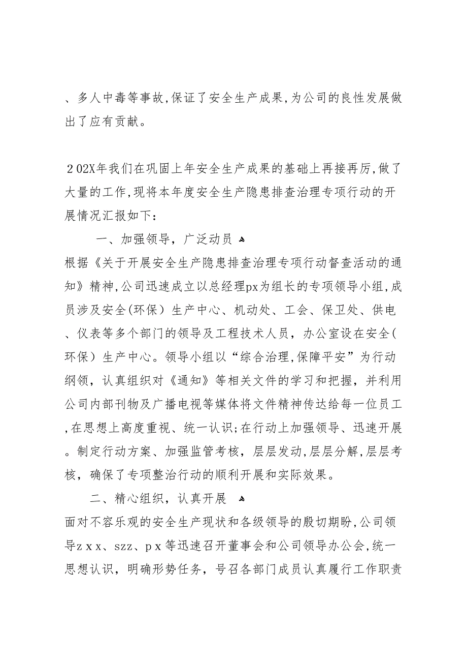 安全生产隐患排查治理专项行动情况总结_第2页