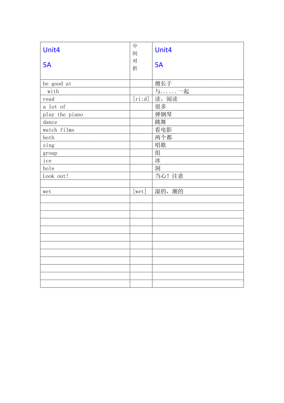 最新苏教译林英语五年级上册单词默写 （精选可编辑）.docx_第4页