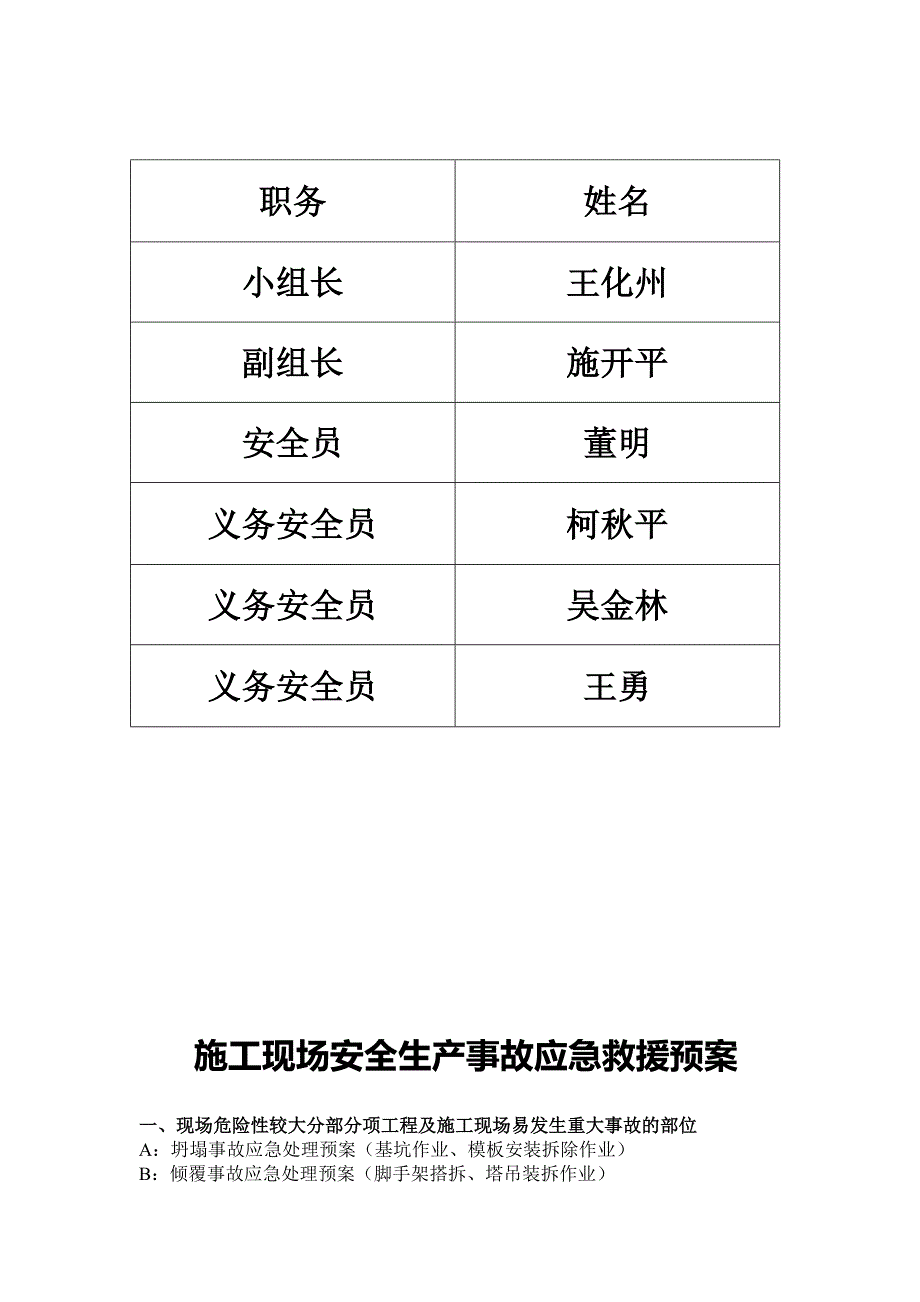 楼工程安全事故应急救援预案_第4页