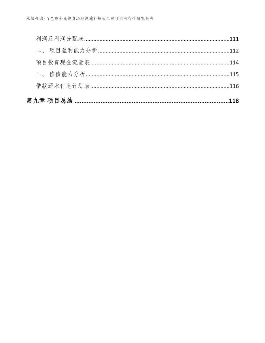 百色市全民健身场地设施补短板工程项目可行性研究报告模板范本_第5页