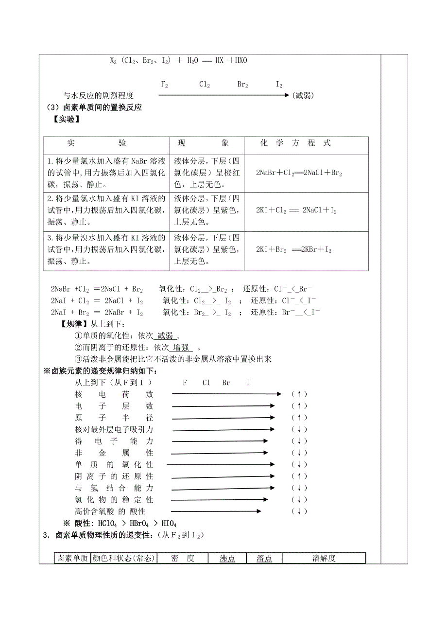 2022年高中化学 1.1 元素周期表（3）教案 新人教版必修2_第4页