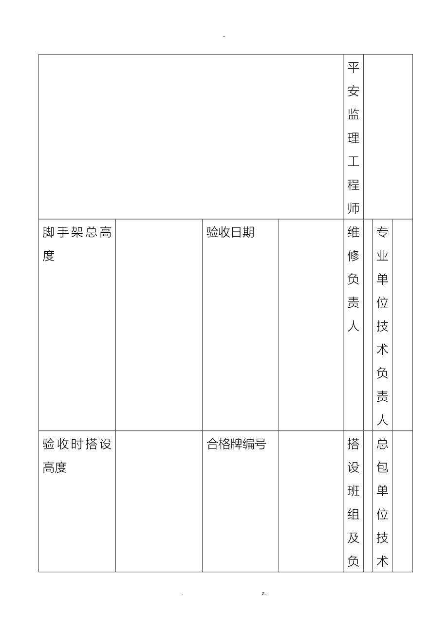 各种脚手架验收记录表_第4页