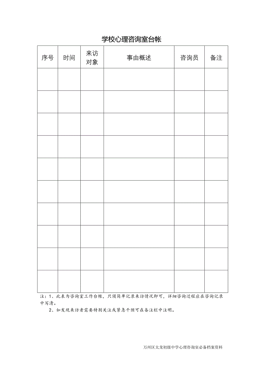 学校心理咨询室必备档案资料(工作台账)_第4页