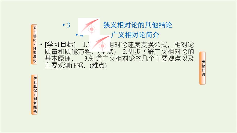 2019高中物理 第十五章 3+4 狭义相对论的其他结论 广义相对论简介课件 新人教版选修3-4_第1页