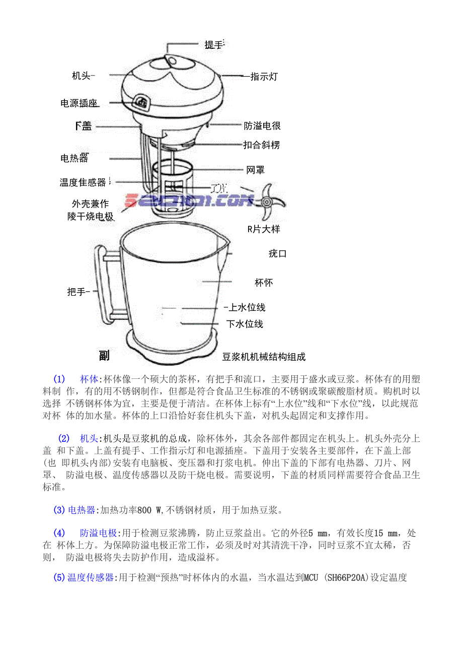 全自动豆浆机的结构及电路基本检测方法_第2页