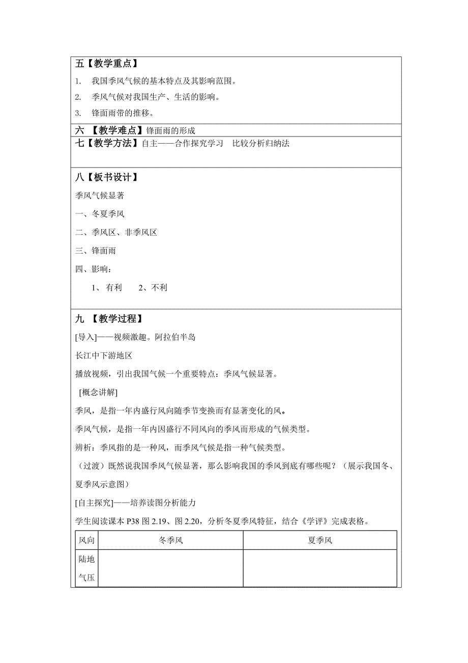 季风气候显著教学设计.doc_第2页