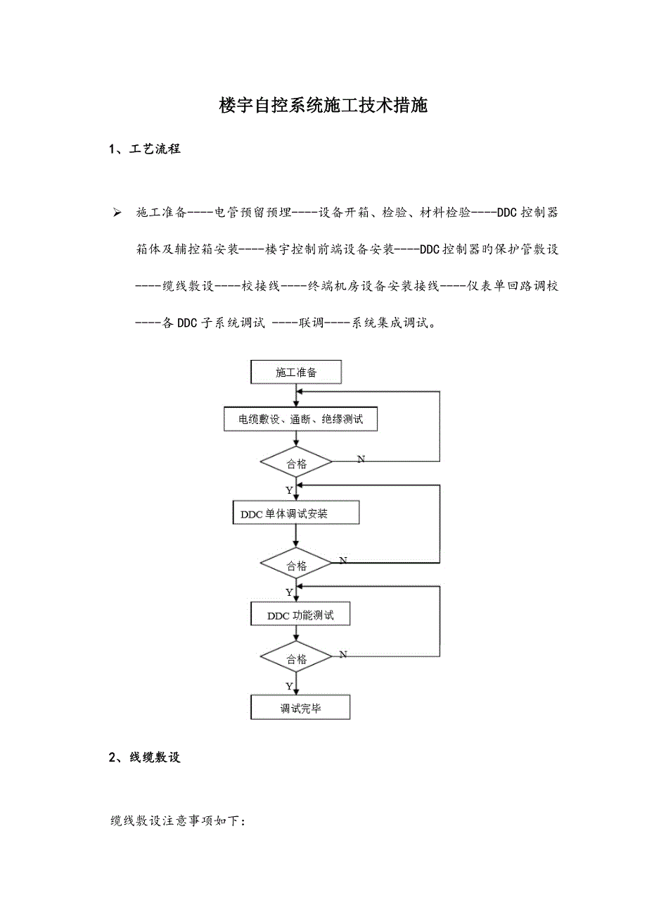 楼宇自控施工安装方案_第1页