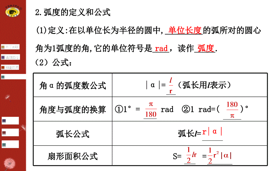 任意角的概念与弧度制、任意角的的三角函数课件_第4页