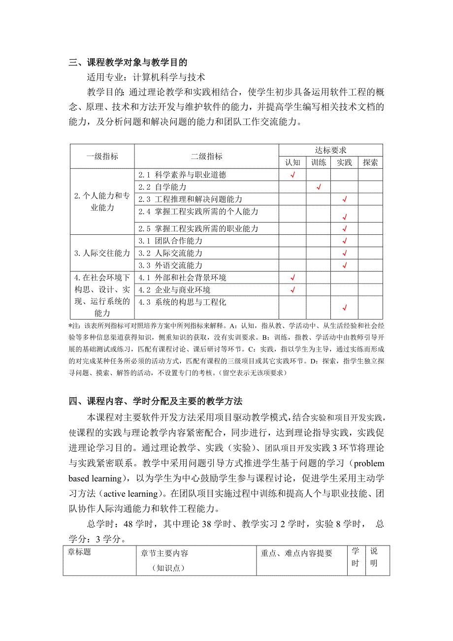 (完整word版)软件工程课程教学大纲.doc_第2页