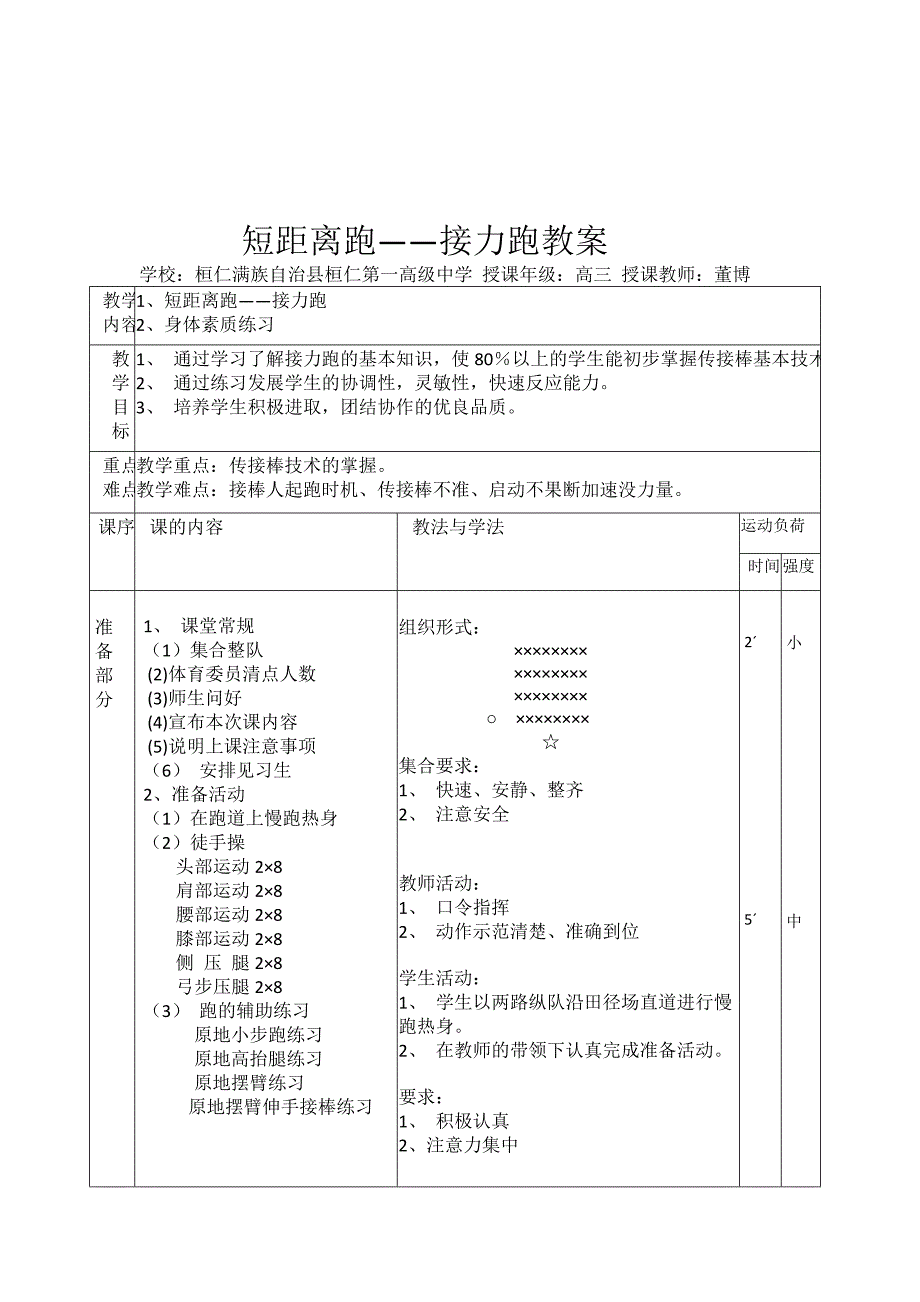 高中体育与健康课时计划.doc_第3页