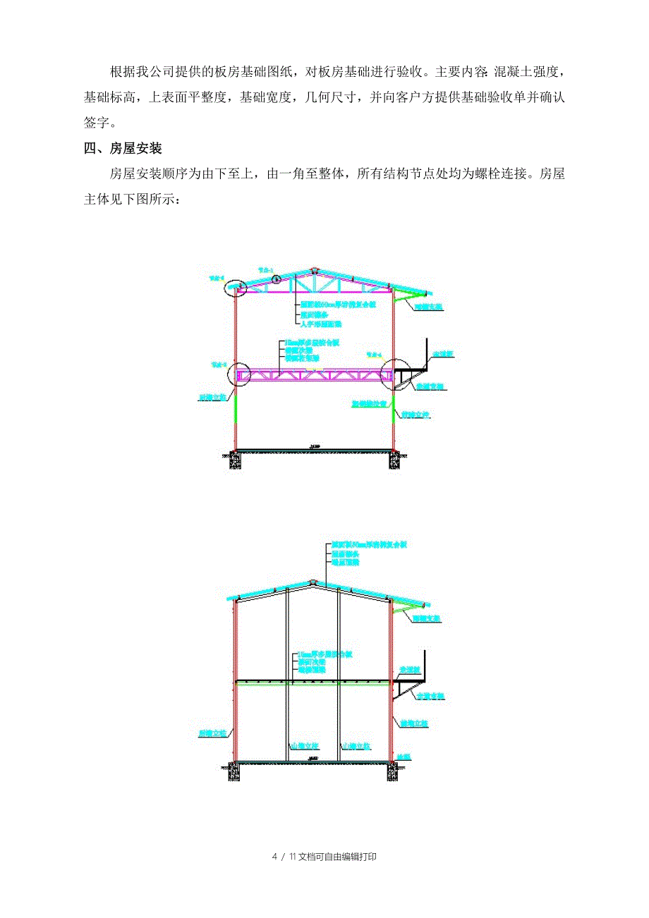 临建彩钢活动房施工方案_第4页