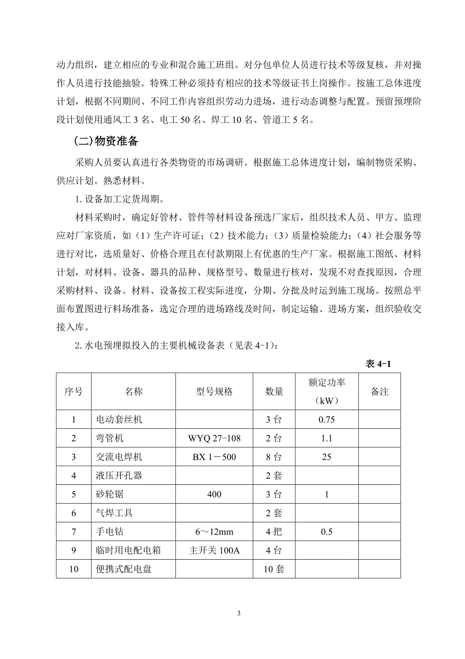 水电预留、预埋施工方案.doc_第3页