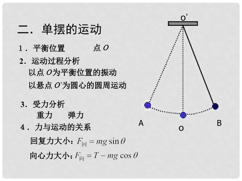 山东省成武一中高中物理 11.4 单摆课件 新人教版选修34_第4页