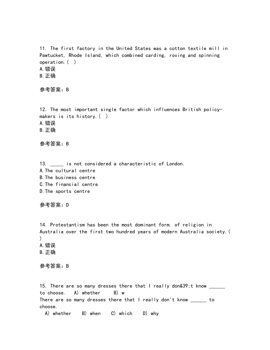 北京语言大学21春《英语国家概况》在线作业二满分答案81_第3页