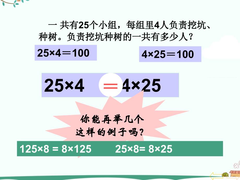 人教版小学四年级下数学乘法运算定律PPT内容宣讲_第3页