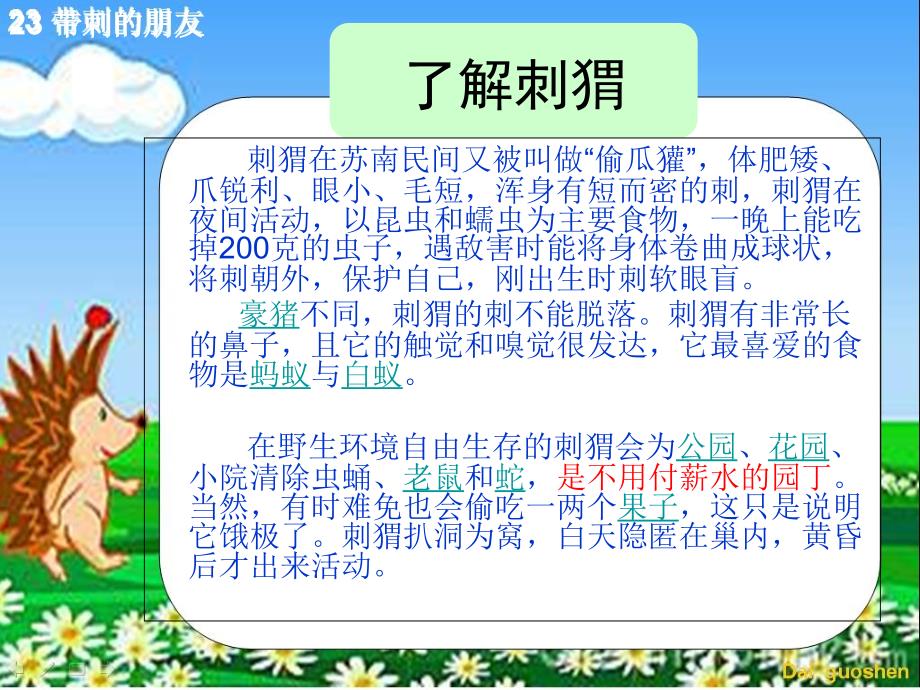 23带刺的朋友部编教材三年级语文上册_第2页