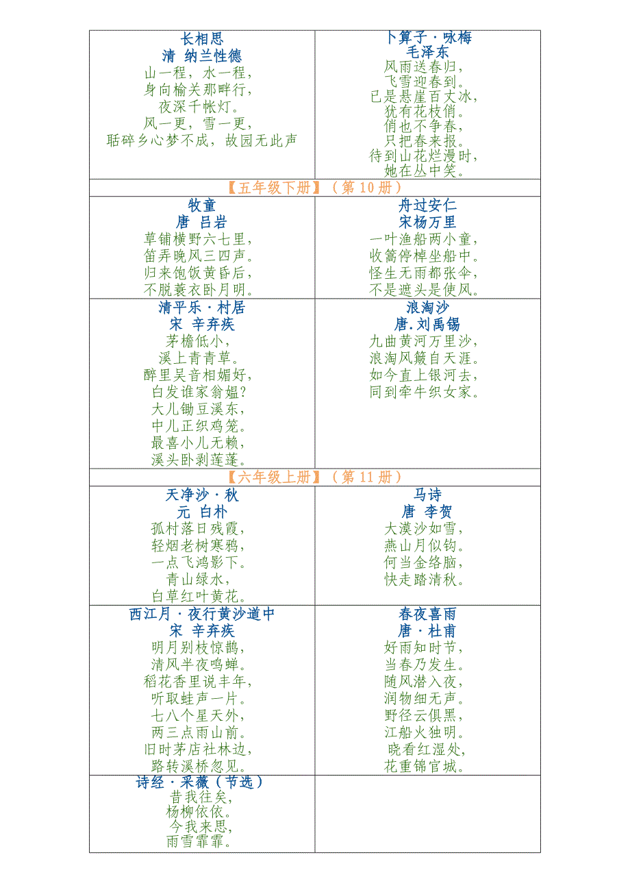 人教版小学语文古诗词全集_第4页