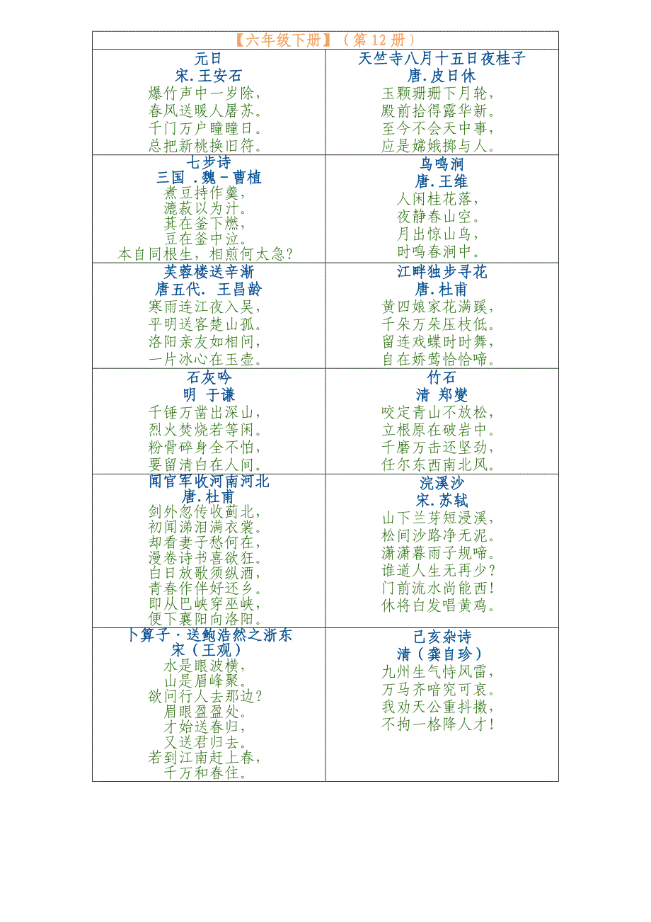 人教版小学语文古诗词全集_第5页