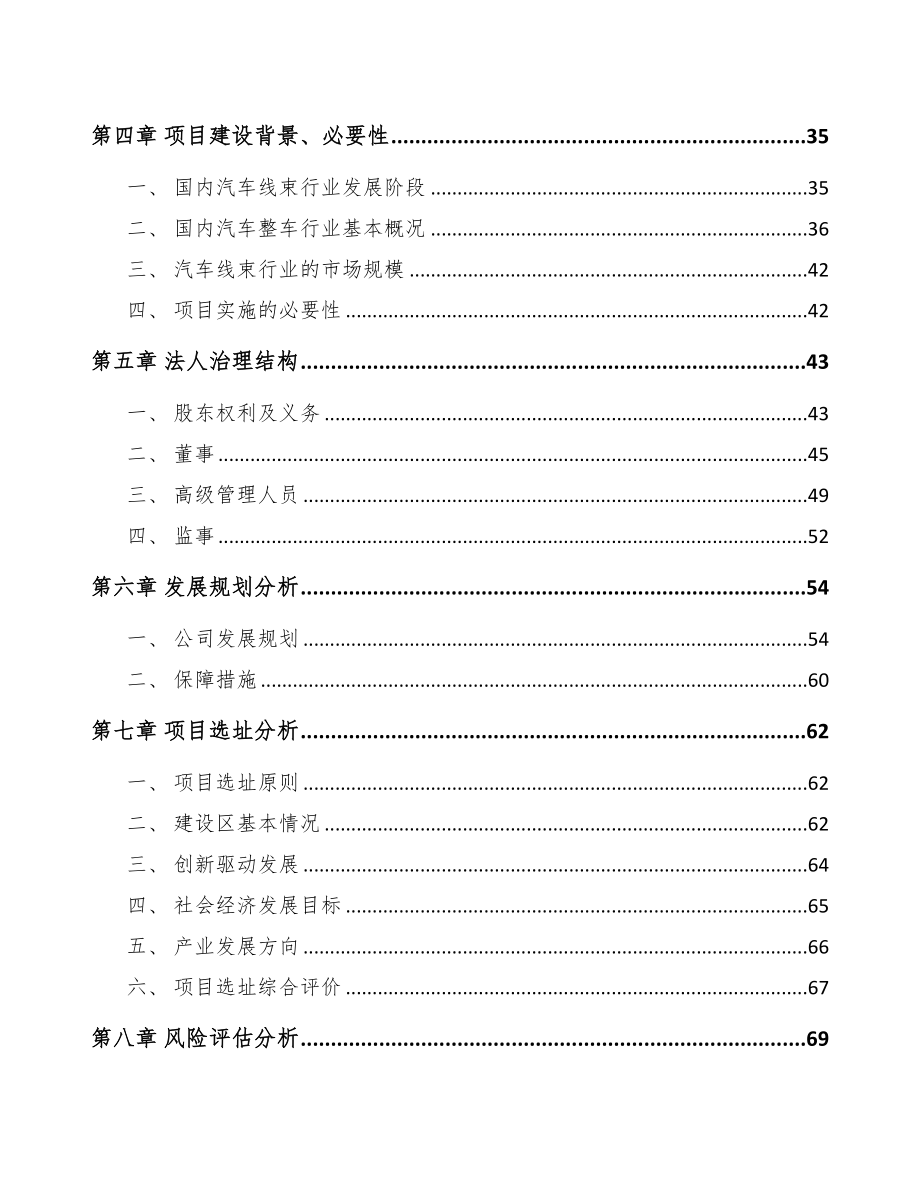 海口关于成立汽车线束公司可行性研究报告(DOC 80页)_第4页