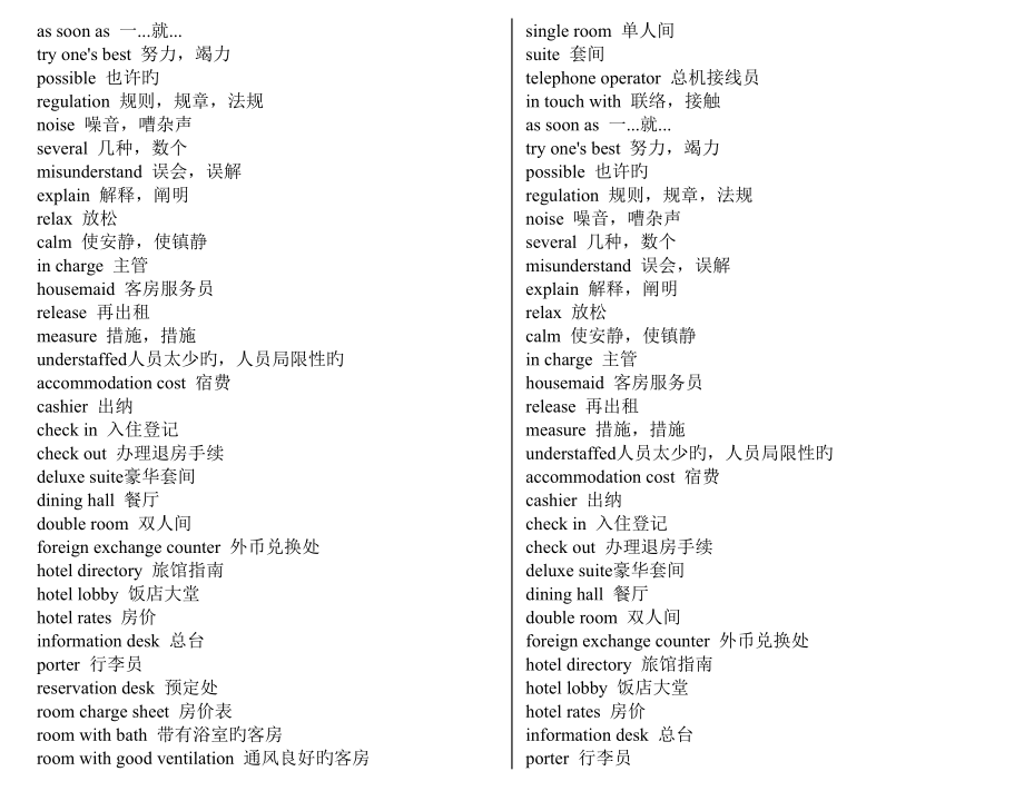酒店英语词汇大全_第4页