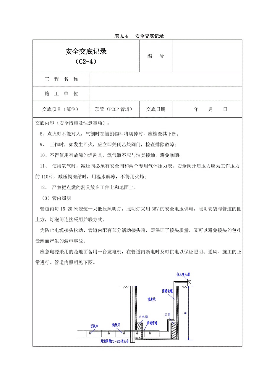 PCCP顶管施工安全交底记录02_第2页