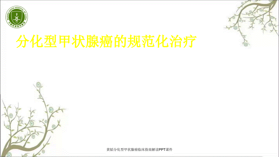 黄韬分化型甲状腺癌临床指南解读PPT课件_第1页