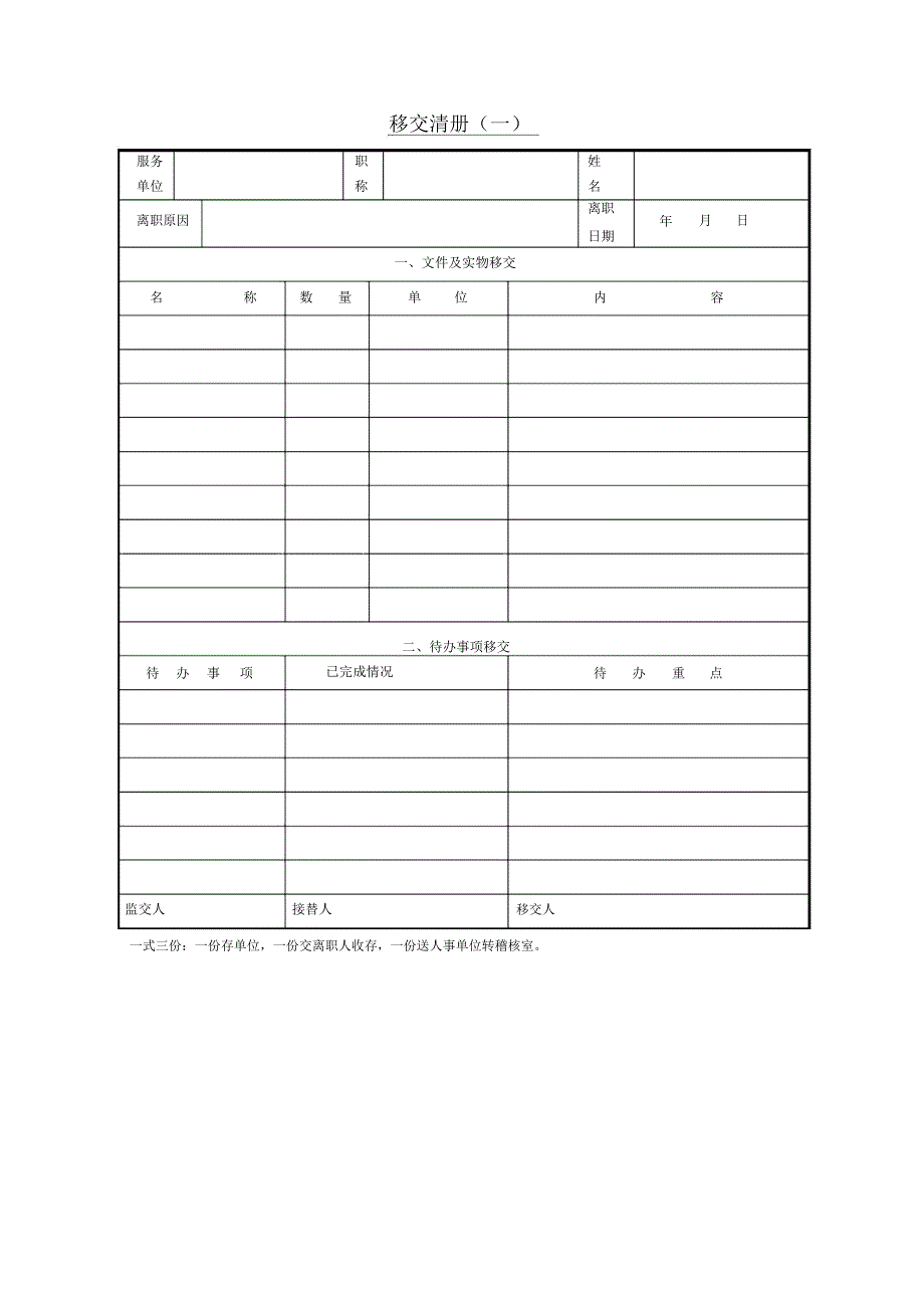 移交清册表格.格式_第1页