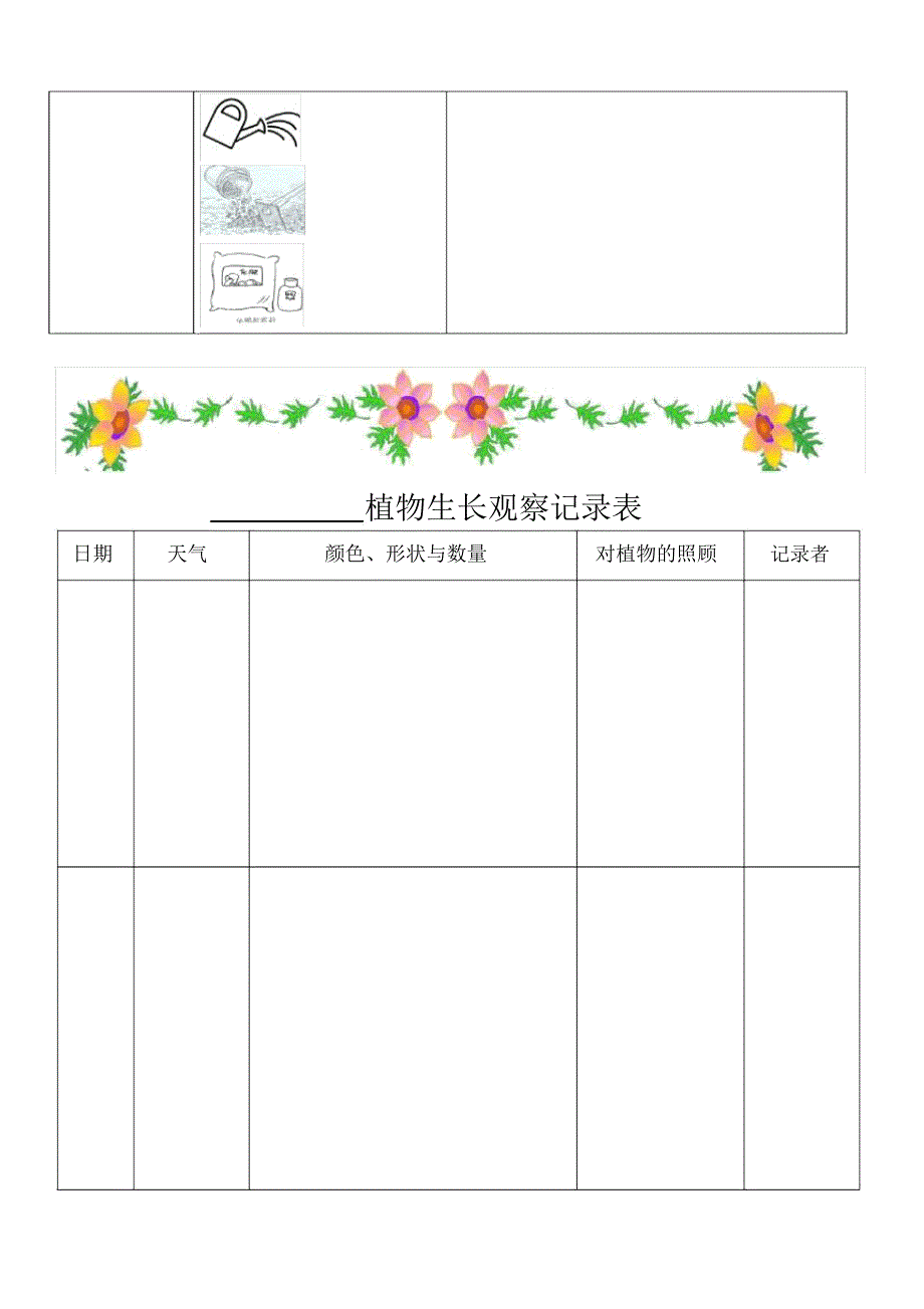 植物生长观察记录表精选_第3页