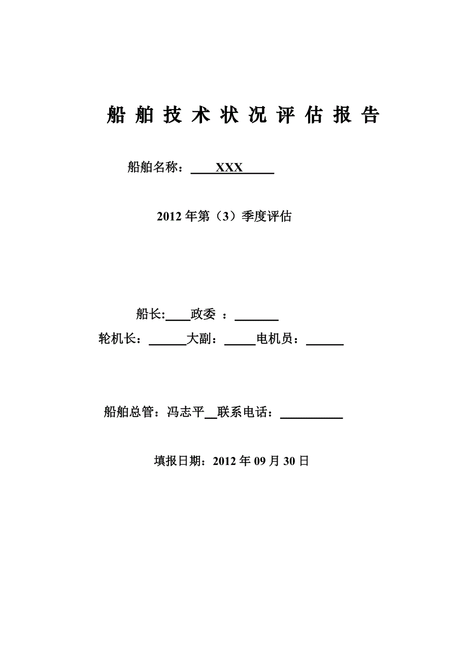 船舶技术评估报告_第1页