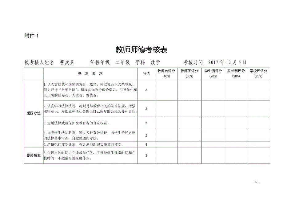 2017年度师德考核表.doc_第1页