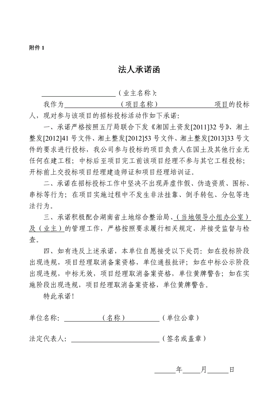 1025省以上投资土地整治项目招标公告(范本)_第4页