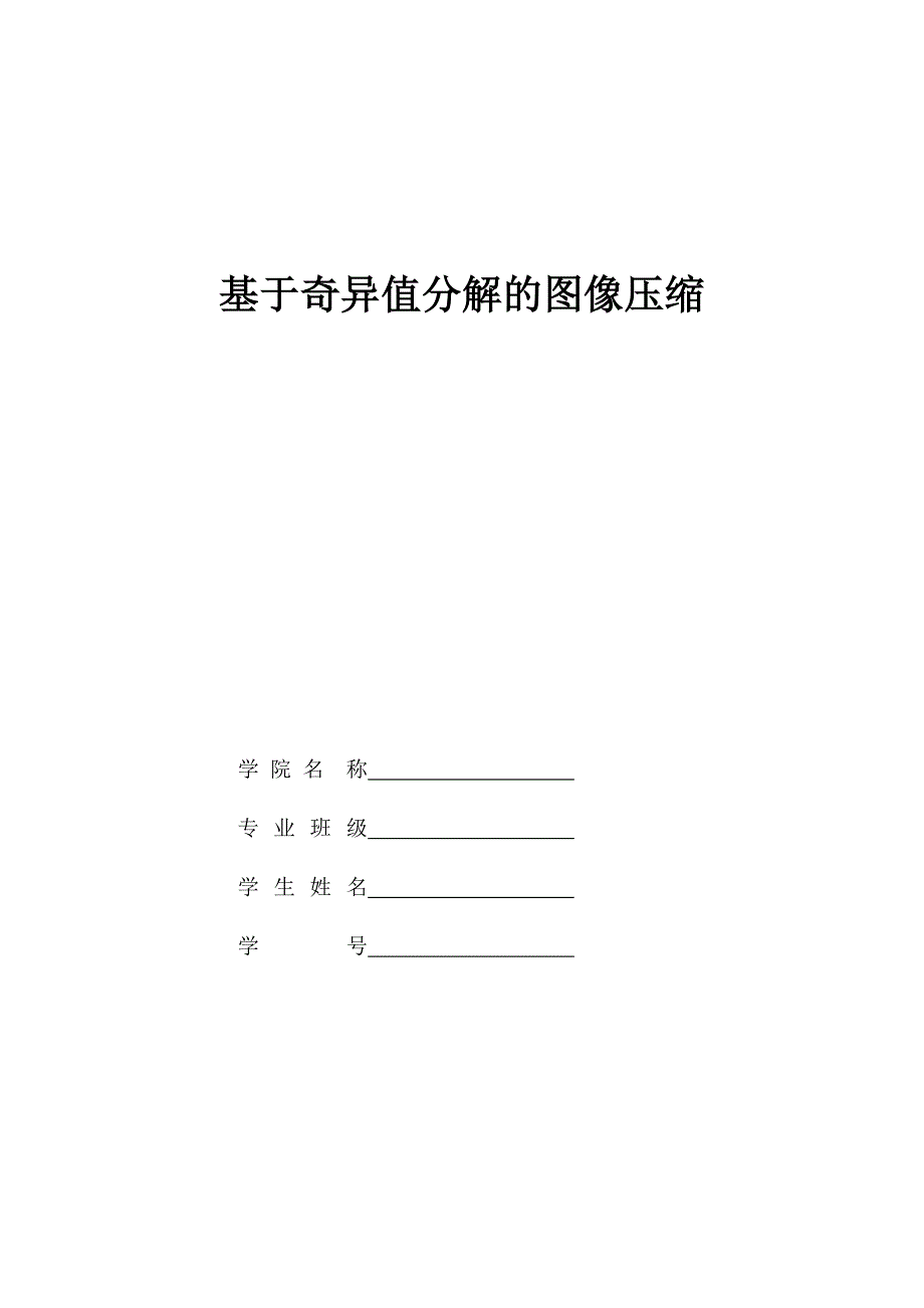 矩阵的奇异值分解在数字图像处理的应用_第1页