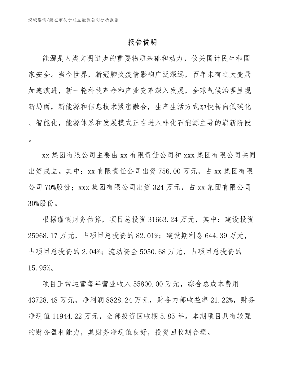 崇左市关于成立能源公司分析报告_第2页