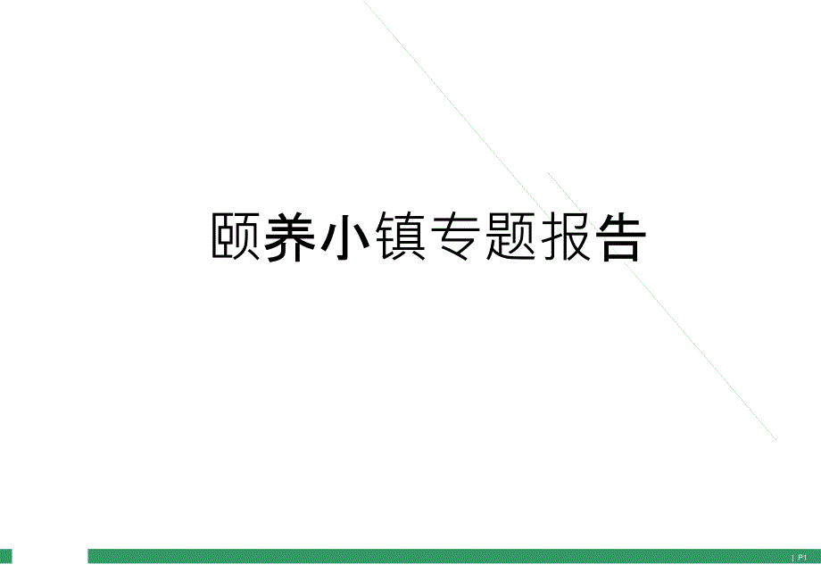 颐养小镇专题报告_第1页