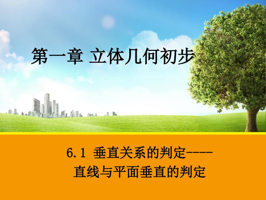 161垂直关系的判定直线与平面垂直的判定_第1页