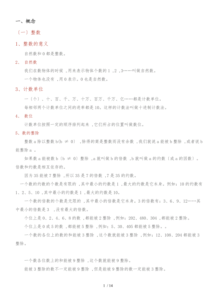 六年级下册数学总复习素材必须掌握的知识点大全｜通用版_第1页