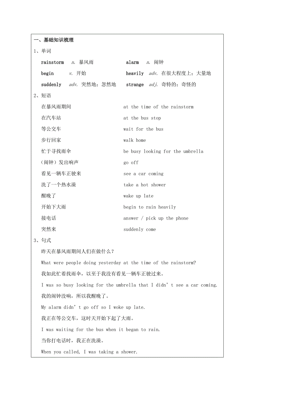 辽宁省鞍山市铁东区八年级英语下册Unit5Whatwereyoudoingwhentherainstormcame教案新版人教新目标版_第3页