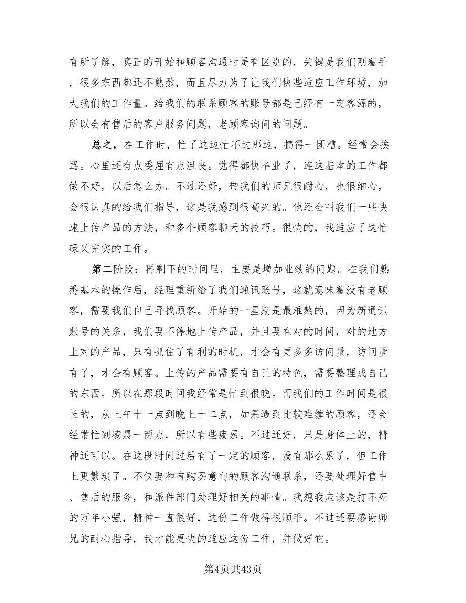 2023电子商务实习工作总结_第4页