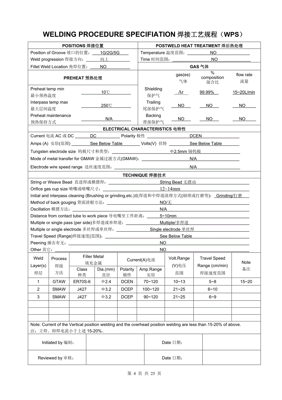 最新焊接工艺规程(WPS)_第4页