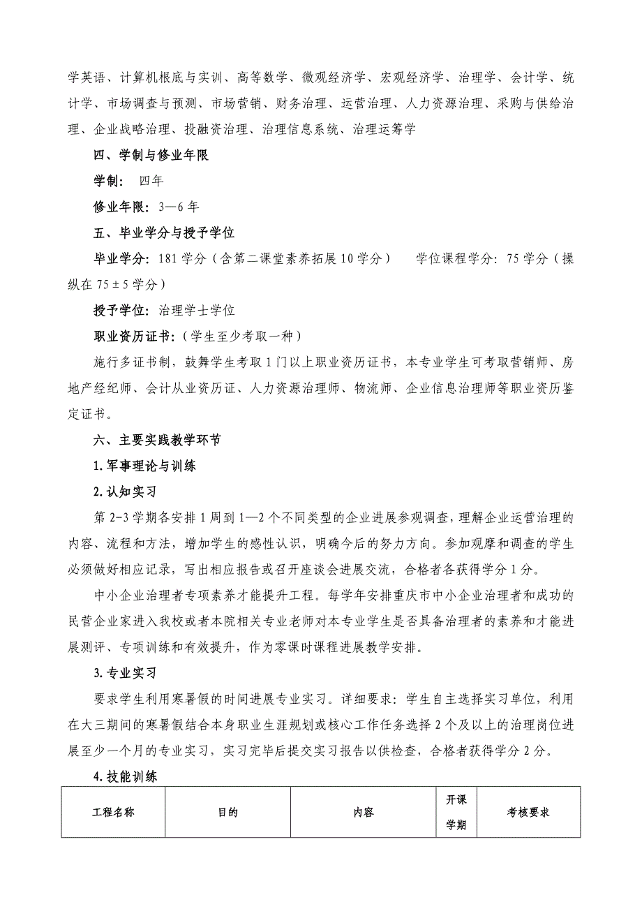 2022年经济管理学院人才培养方案_第2页