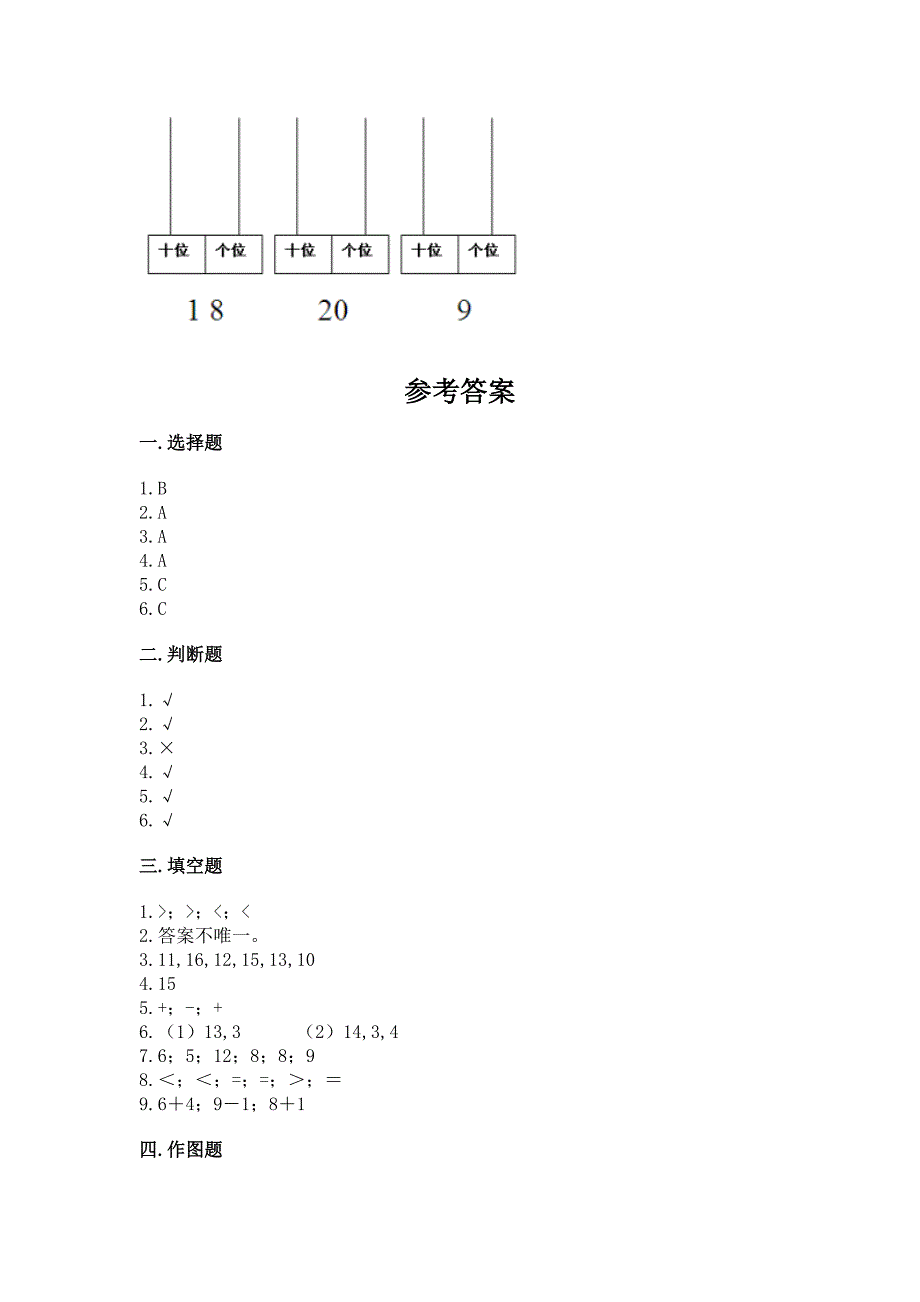 人教版一年级上册数学第八单元《20以内的进位加法》测试卷(满分必刷).docx_第4页