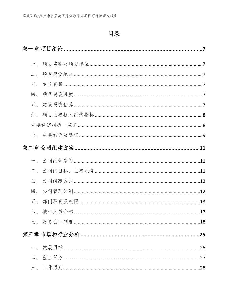 荆州市多层次医疗健康服务项目可行性研究报告【参考范文】_第2页