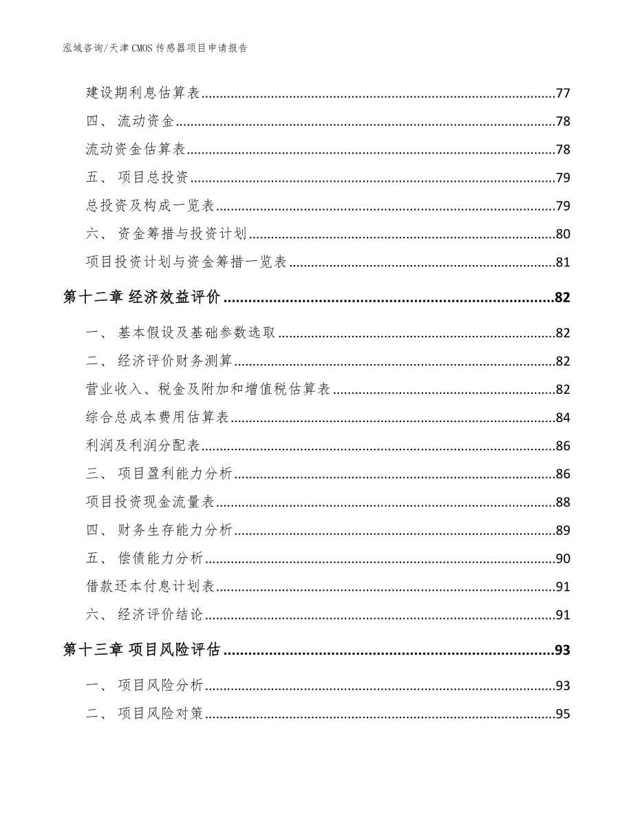 天津CMOS传感器项目申请报告（范文模板）_第5页