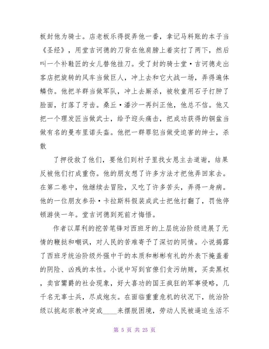 堂吉诃德读后感.doc_第5页