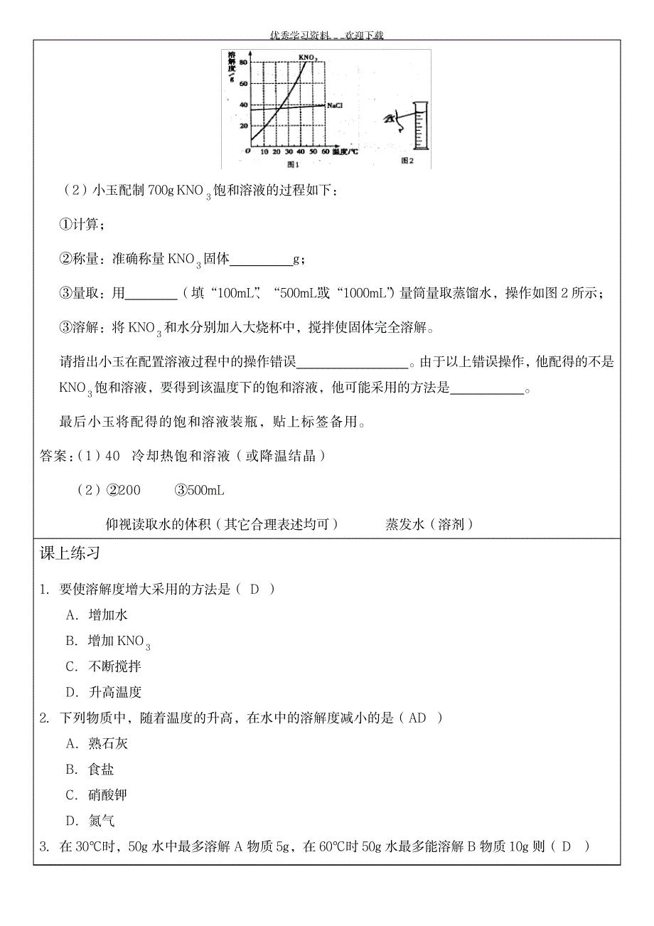 2023年初中化学溶液和溶解度_第4页