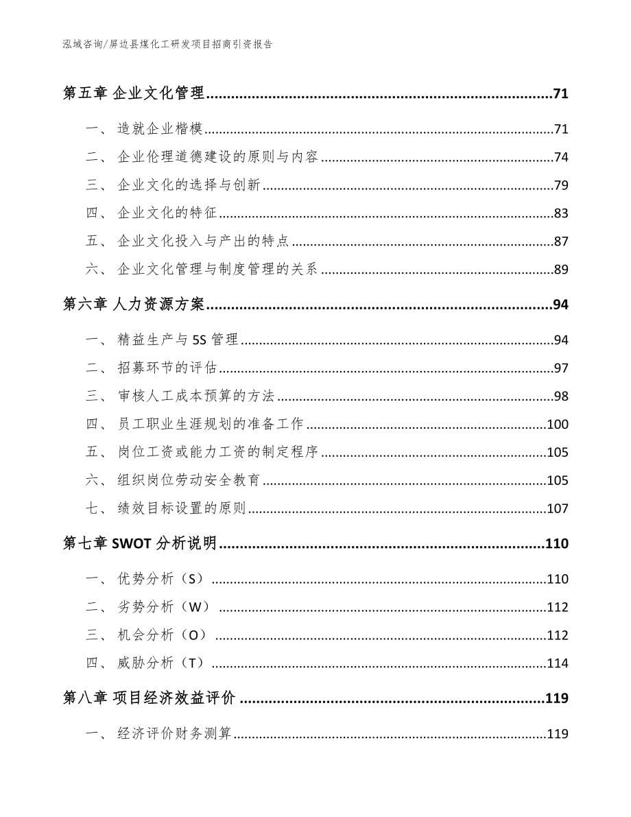 屏边县煤化工研发项目招商引资报告_第5页